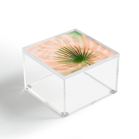 Marta Barragan Camarasa Leaf tropical pastel Acrylic Box