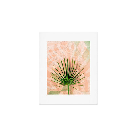 Marta Barragan Camarasa Leaf tropical pastel Art Print