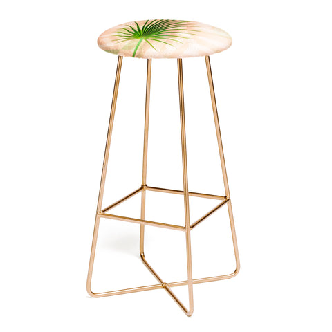Marta Barragan Camarasa Leaf tropical pastel Bar Stool