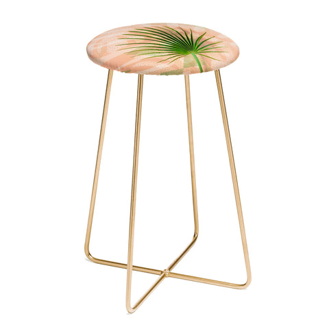 Marta Barragan Camarasa Leaf tropical pastel Counter Stool