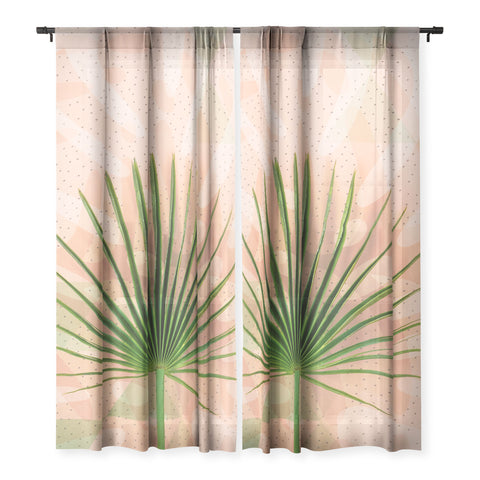 Marta Barragan Camarasa Leaf tropical pastel Sheer Non Repeat