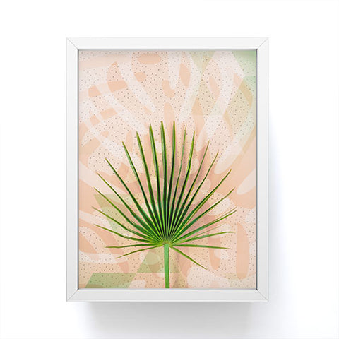 Marta Barragan Camarasa Leaf tropical pastel Framed Mini Art Print