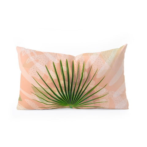 Marta Barragan Camarasa Leaf tropical pastel Oblong Throw Pillow