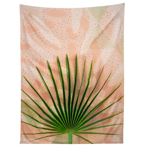 Marta Barragan Camarasa Leaf tropical pastel Tapestry