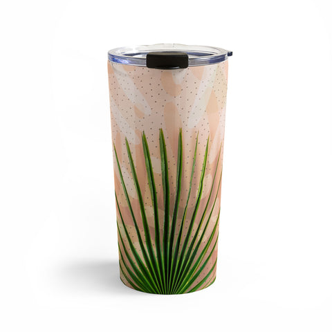 Marta Barragan Camarasa Leaf tropical pastel Travel Mug