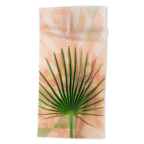 Marta Barragan Camarasa Leaf tropical pastel Beach Towel