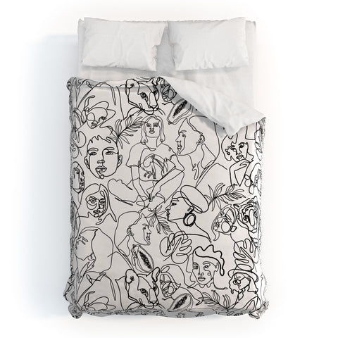 Marta Barragan Camarasa Linear feminine essence Duvet Cover