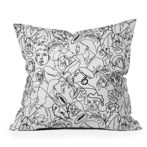Marta Barragan Camarasa Linear feminine essence Outdoor Throw Pillow