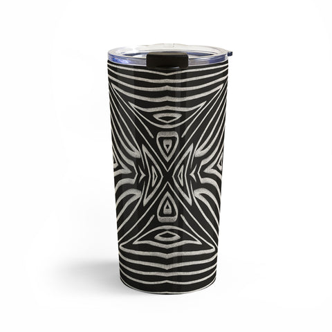 Marta Barragan Camarasa Lines BW mosaic II Travel Mug