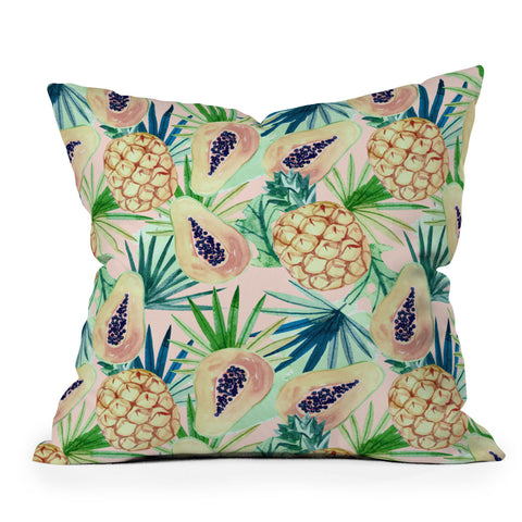Marta Barragan Camarasa Live the summer Outdoor Throw Pillow