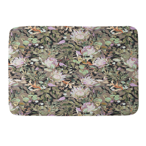 Marta Barragan Camarasa Lush bohemian proteas S Memory Foam Bath Mat