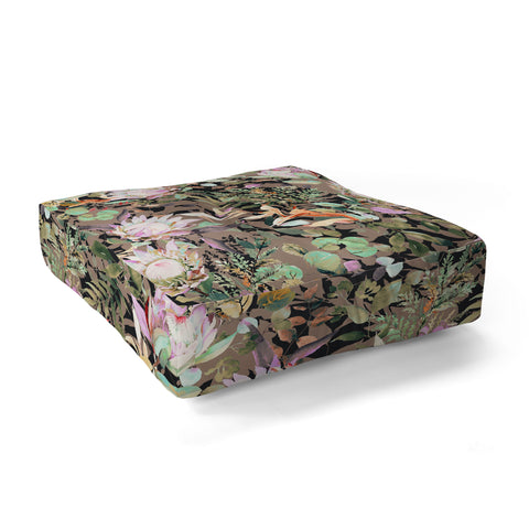 Marta Barragan Camarasa Lush bohemian proteas S Floor Pillow Square