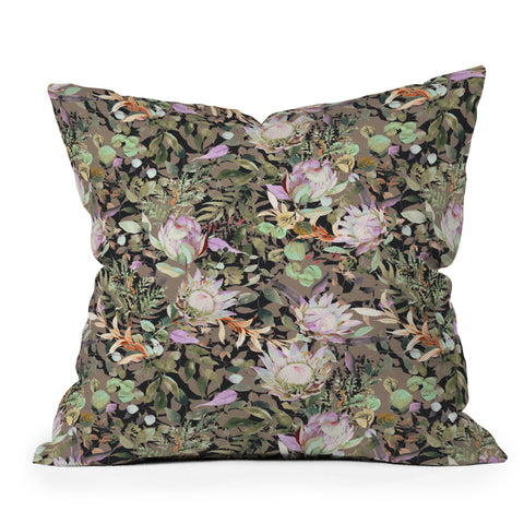 Marta Barragan Camarasa Lush bohemian proteas S Outdoor Throw Pillow