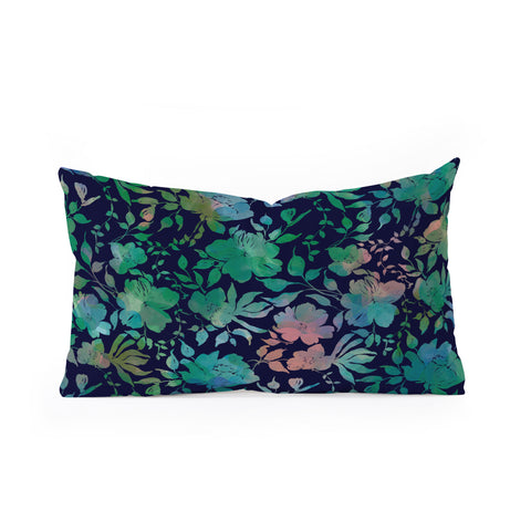 Marta Barragan Camarasa Lush Evening Botanicals Oblong Throw Pillow
