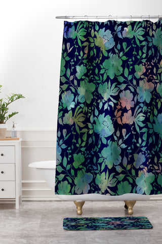Marta Barragan Camarasa Lush Evening Botanicals Shower Curtain And Mat