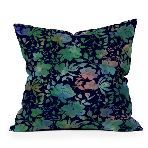 Marta Barragan Camarasa Lush Evening Botanicals Throw Pillow