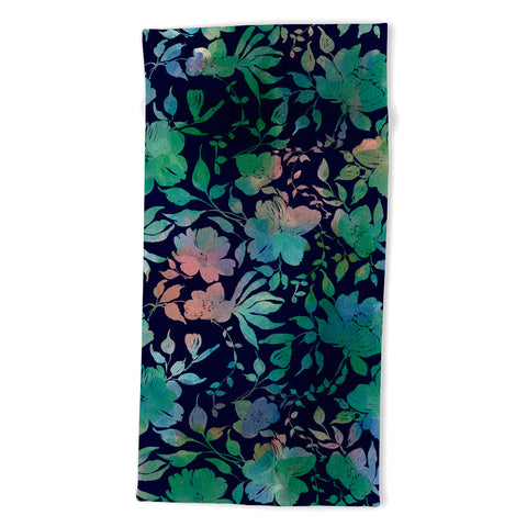 Marta Barragan Camarasa Lush Evening Botanicals Beach Towel