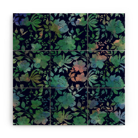 Marta Barragan Camarasa Lush Evening Botanicals Wood Wall Mural