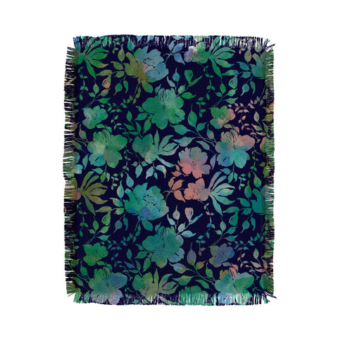 Marta Barragan Camarasa Lush Evening Botanicals Throw Blanket