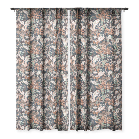 Marta Barragan Camarasa Lush vintage dark jungle II Sheer Window Curtain