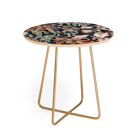 Marta Barragan Camarasa Lush vintage dark jungle II Round Side Table