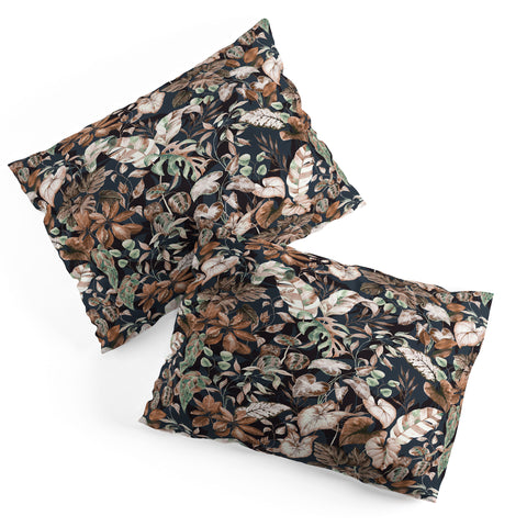 Marta Barragan Camarasa Lush vintage dark jungle II Pillow Shams