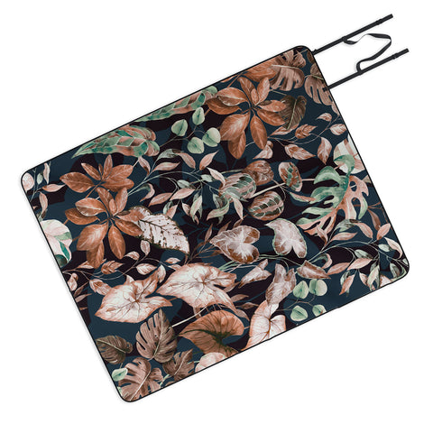 Marta Barragan Camarasa Lush vintage dark jungle II Picnic Blanket