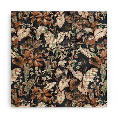 Marta Barragan Camarasa Lush vintage dark jungle II Wood Wall Mural