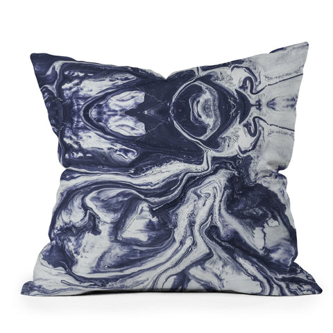 Marta Barragan Camarasa Marble indigo Outdoor Throw Pillow
