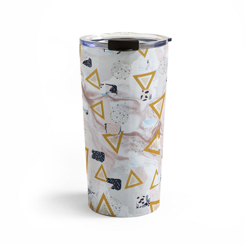 Marta Barragan Camarasa Marble shapes and triangles Travel Mug