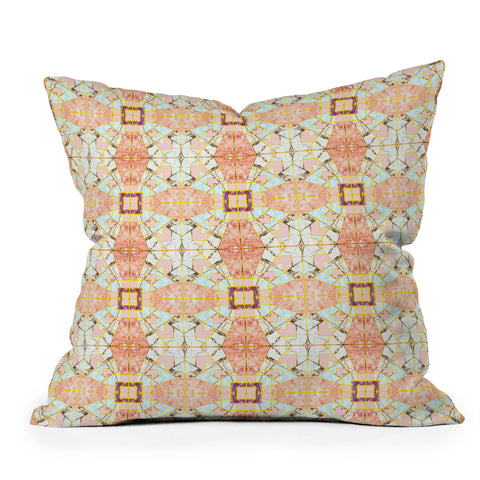 Marta Barragan Camarasa Marbled geometric mosaic pattern Outdoor Throw Pillow