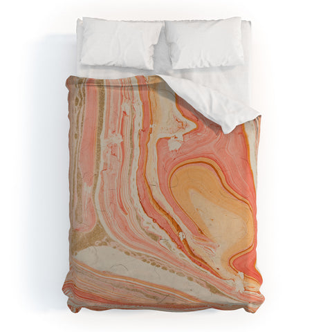 Marta Barragan Camarasa Marbled paper Duvet Cover