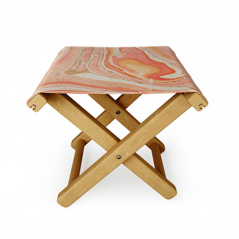 Marta Barragan Camarasa Marbled paper Folding Stool