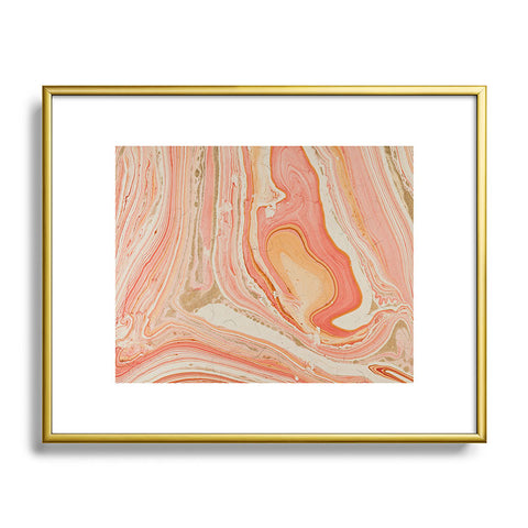 Marta Barragan Camarasa Marbled paper Metal Framed Art Print