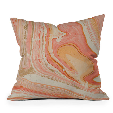 Marta Barragan Camarasa Marbled paper Throw Pillow