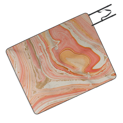 Marta Barragan Camarasa Marbled paper Picnic Blanket