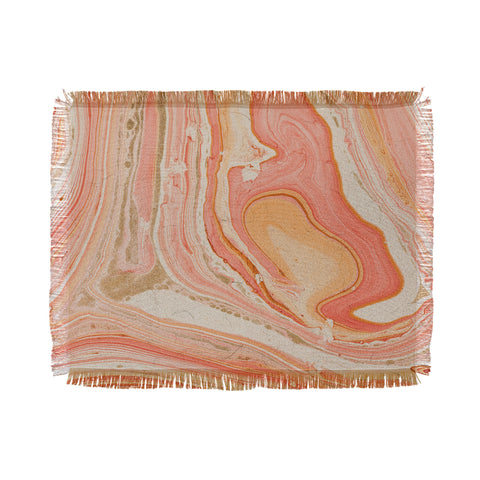 Marta Barragan Camarasa Marbled paper Throw Blanket