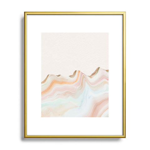 Marta Barragan Camarasa Marbling Mountains Metal Framed Art Print