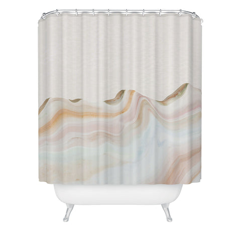 Marta Barragan Camarasa Marbling Mountains Shower Curtain