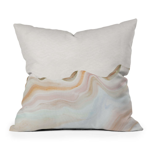Marta Barragan Camarasa Marbling Mountains Outdoor Throw Pillow