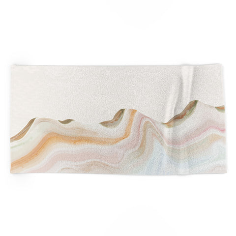 Marta Barragan Camarasa Marbling Mountains Beach Towel