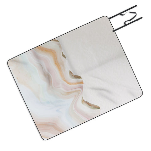 Marta Barragan Camarasa Marbling Mountains Picnic Blanket
