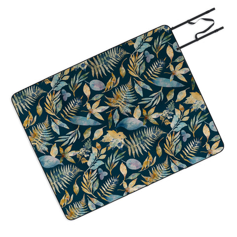 Marta Barragan Camarasa Midnight foliage bliss D Picnic Blanket