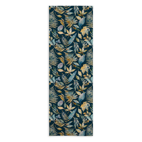 Marta Barragan Camarasa Midnight foliage bliss D Yoga Towel