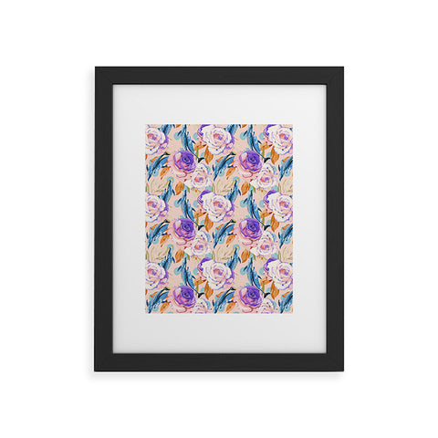 Marta Barragan Camarasa Mini dolphins in the florals P Framed Art Print