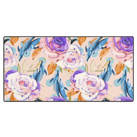 Marta Barragan Camarasa Mini dolphins in the florals P Desk Mat