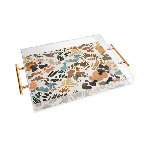 Marta Barragan Camarasa Modern abstract of brush stroke Acrylic Tray