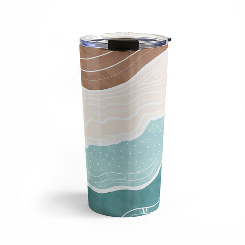 Marta Barragan Camarasa Modern beach abstract II Travel Mug