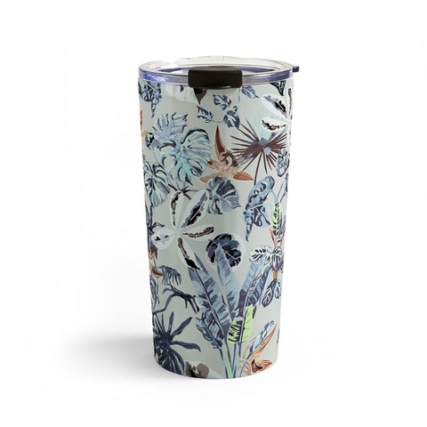 Marta Barragan Camarasa Modern blue jungle Travel Mug