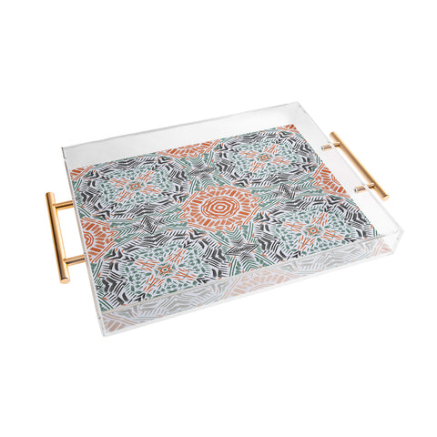 Marta Barragan Camarasa Modern brushstroke mosaic Acrylic Tray